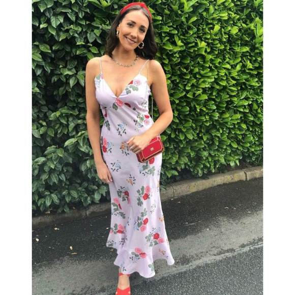 Keepsake Pretty One Lilac Floral Slip Maxi Dress Size 6 NWT Wedding - Picture 1 of 13